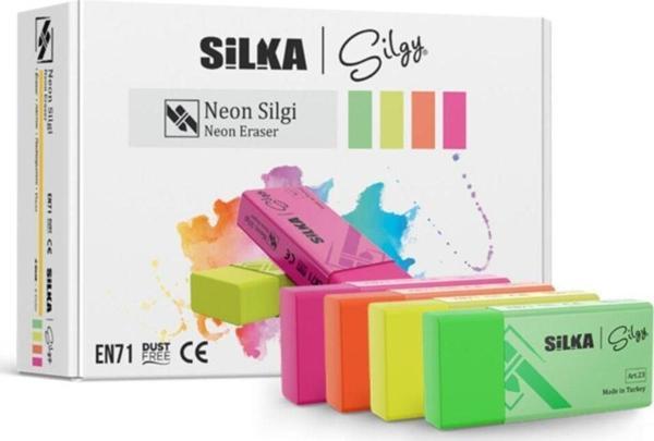 Silka Öğrenci Silgisi Neon 4 Renk (30 Lu Paket) - Image 1