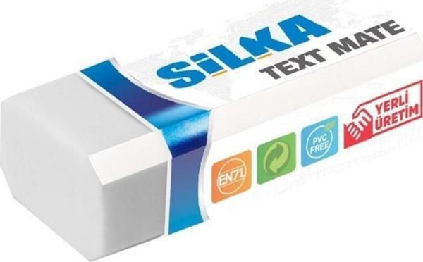 Silka Öğrenci Silgisi Text Matel Beyaz Öğrenci Silgisi (30 Lu Paket) - Image 1