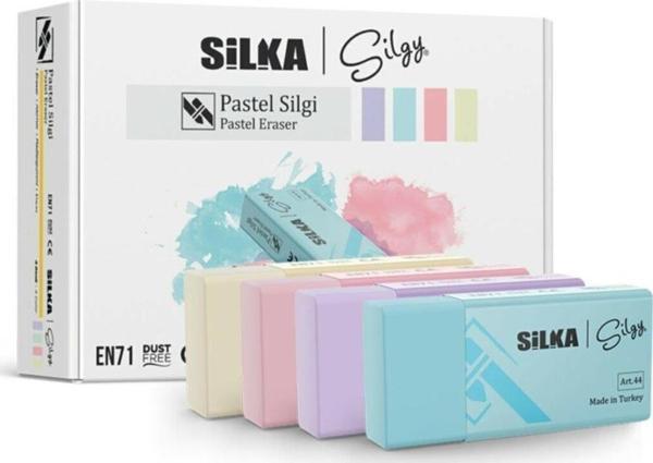 Silka Silgi Pastel 4 Renk Öğrenci Silgisi (24 Lü Paket) - Image 1