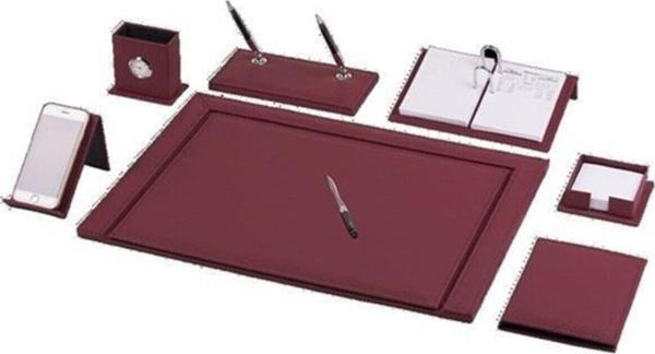 Gülpaş Sümen Takımı 10 Parça Macro Desen Bordo Lüks Çerçeveli Sümen Takımı - Image 1