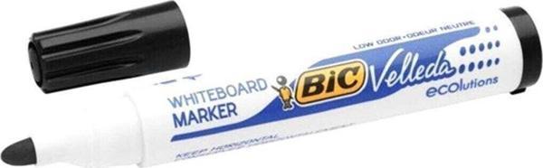 Bic Beyaz Tahta Kalemi Yuvarlak Uçlu Velleda Siyah (12 Li Paket) - Image 1