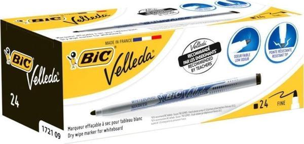 Bic Siyah Çocuk Tahta Kalemi Yuvarlak Uçlu Velleda Siyah (24 Lü Kutu) - Image 1
