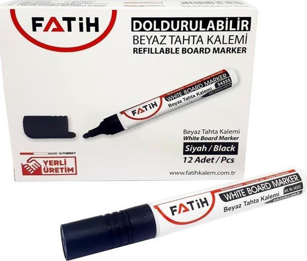Fatih Tahta Kalemi Doldurulabilir Siyah 34355 (12 Li Paket) - Image 1