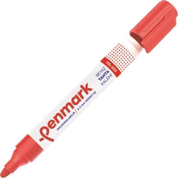 Penmark Beyaz Tahta Kalemi Kırmızı Doldurulabilir Tahta Kalemi (12 Li Paket) - Image 1