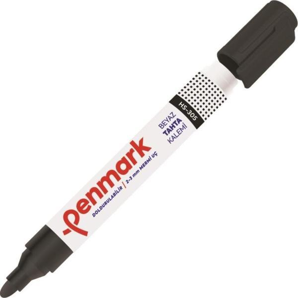 Penmark Beyaz Tahta Kalemi Siyah Doldurulabilir Tahta Kalemi (12 Li Paket) - Image 1