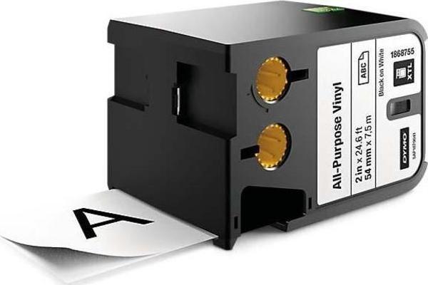 Dymo XTL Çok Amaçlı Vinil 54 MM x 7 Metre Beyaz/Siyah Vinil Etiket - Image 1
