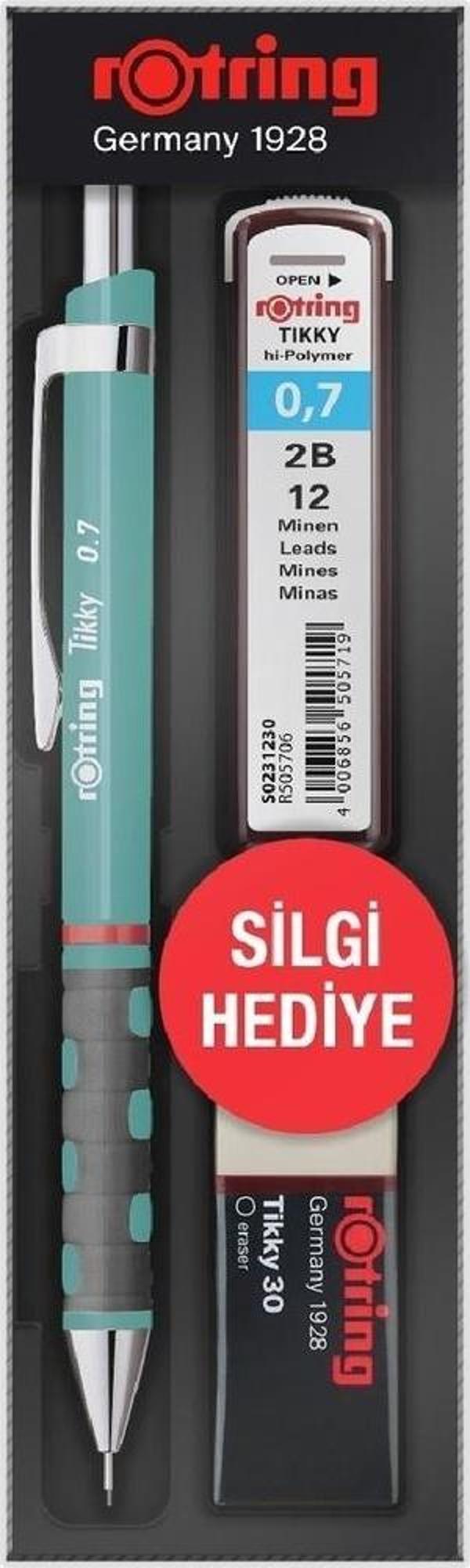 Rotring Tikky Okul Seti Uç + Silgi Hediyeli Versatil Seti 0.7 MM Uçlu Kalem Deniz Mavi - Image 1