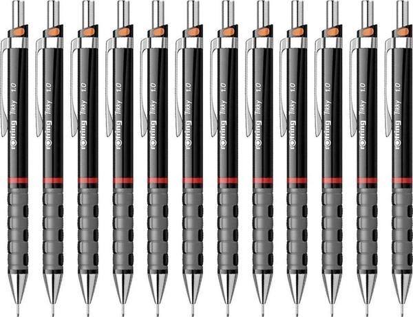 Rotring Versatil Kalem Tikky RD 0.9 MM Siyah Uçlu Kalem (12 Li Paket) - Image 1