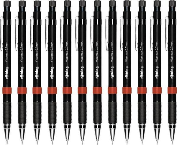 Rotring Versatil Kalem Visumax 0.7 MM Siyah Uçlu Kalem (12 Li Paket) - Image 1