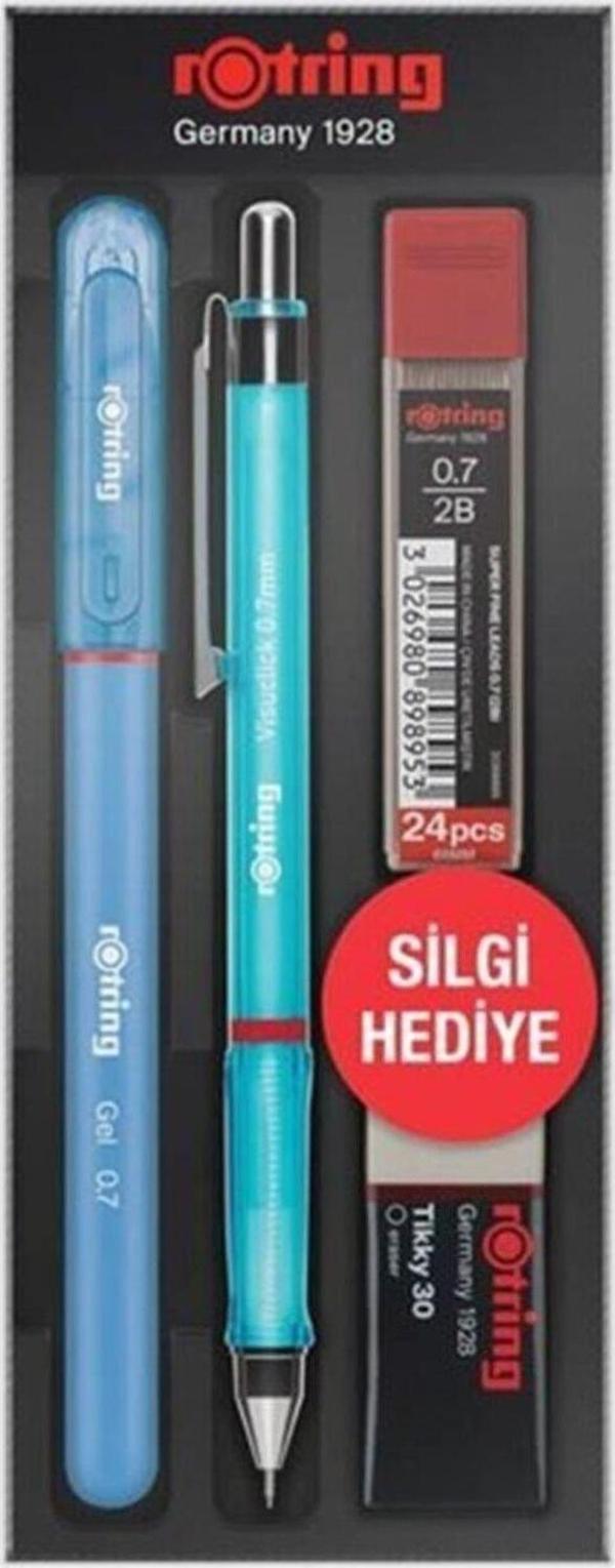 Rotring Visuclick + Jel Okul Seti 0.7 mm Mavi - Image 1