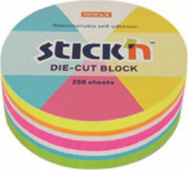Gıpta Stıckn 67x67 Neon Yuvarlak Yapışkanlı Not Blok 250 Yaprak - Image 1
