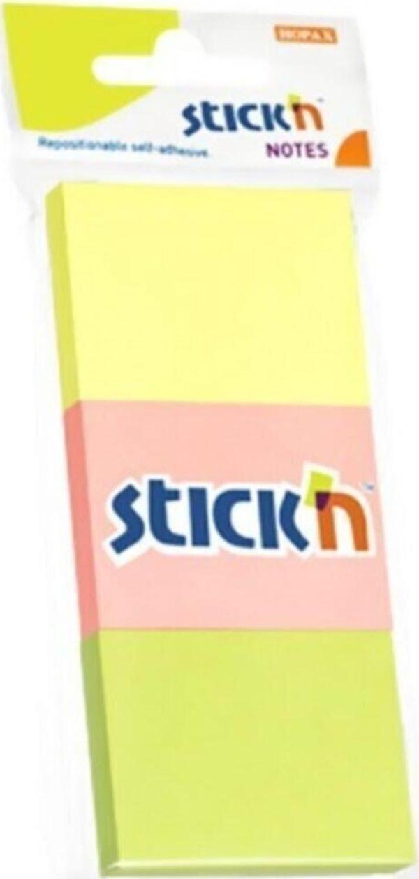 Hopax Stıckn Yapışkanlı Not Kağıdı 100 Yaprak 35x51 Mm Neon 3 Renk - Image 1