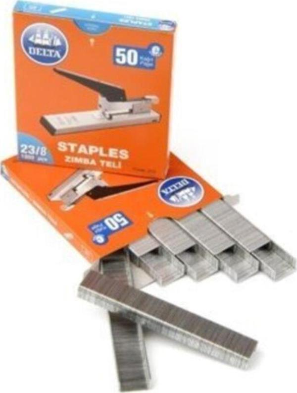 Delta Zımba Teli 50 Sayfa 1000 Li 23/8 (120 Paket) - Image 1