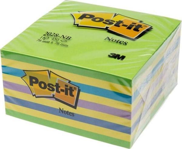 Post-it Yapışkanlı Not Kağıdı Küp Gökkuşağı 450 Yaprak 76x76 Yeşil Tonları - Image 1