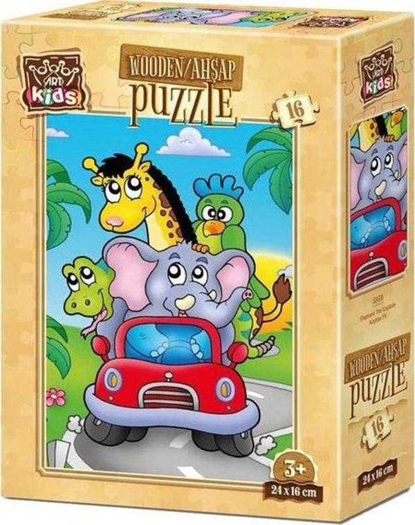 Art Kids Kaptan Fil 16 Parça Ahşap Puzzle 5850 - Image 1