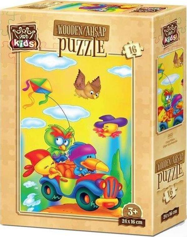 Art Kids Çılgın Uçurtmacılar 16 Parça Ahşap Puzzle 5853 - Image 1