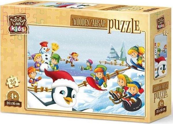 Art Kids Kış Sporcuları 25 Parça Ahşap Puzzle 5867 - Image 1