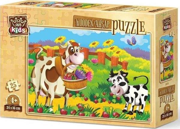 Art Kids Romantik İnek 25 Parça Ahşap Puzzle 5870 - Image 1