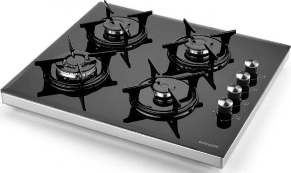 Eminçelik Ec-Sü 1240 Sw Bg60 Set Üstü Siyah Woklu Cam Ocak - Image 1