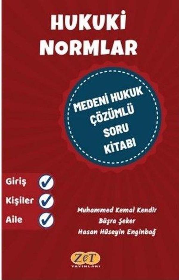 Hukuki Normlar Medeni Hukuk Çözümlü Soru Kitabı - Zet Yayınları - Image 1