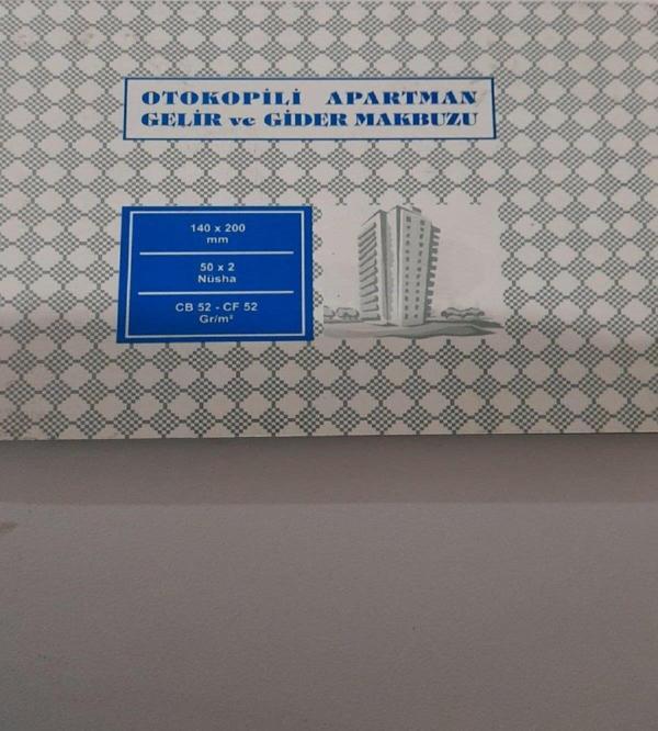 Altınyıldız Apartman Gelir Gider Makbuzu A5 Otokopili 14x20 (12 Li Paket) - Image 1