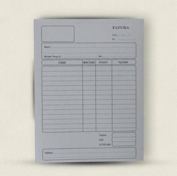 Altınyıldız Otokopili Fatura 14 x 20 cm 3 Nüsha (12 Li Paket) - Image 1