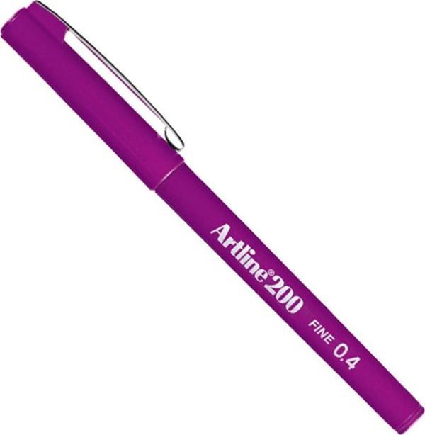 Artline Fine Writing Pen 0.4 MM Eflatun (12 Adet) - Image 1