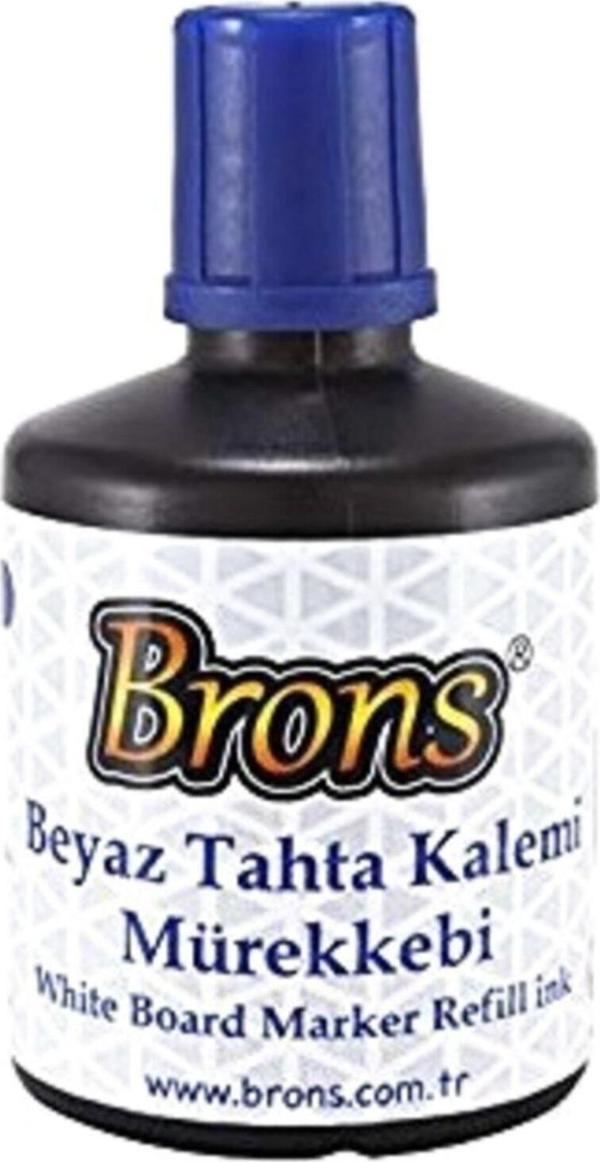 Brons Tahta Kalem Mürekkebi 100 CC Mavi Tahta Kalem Mürekkebi (6 Lı Paket) - Image 1