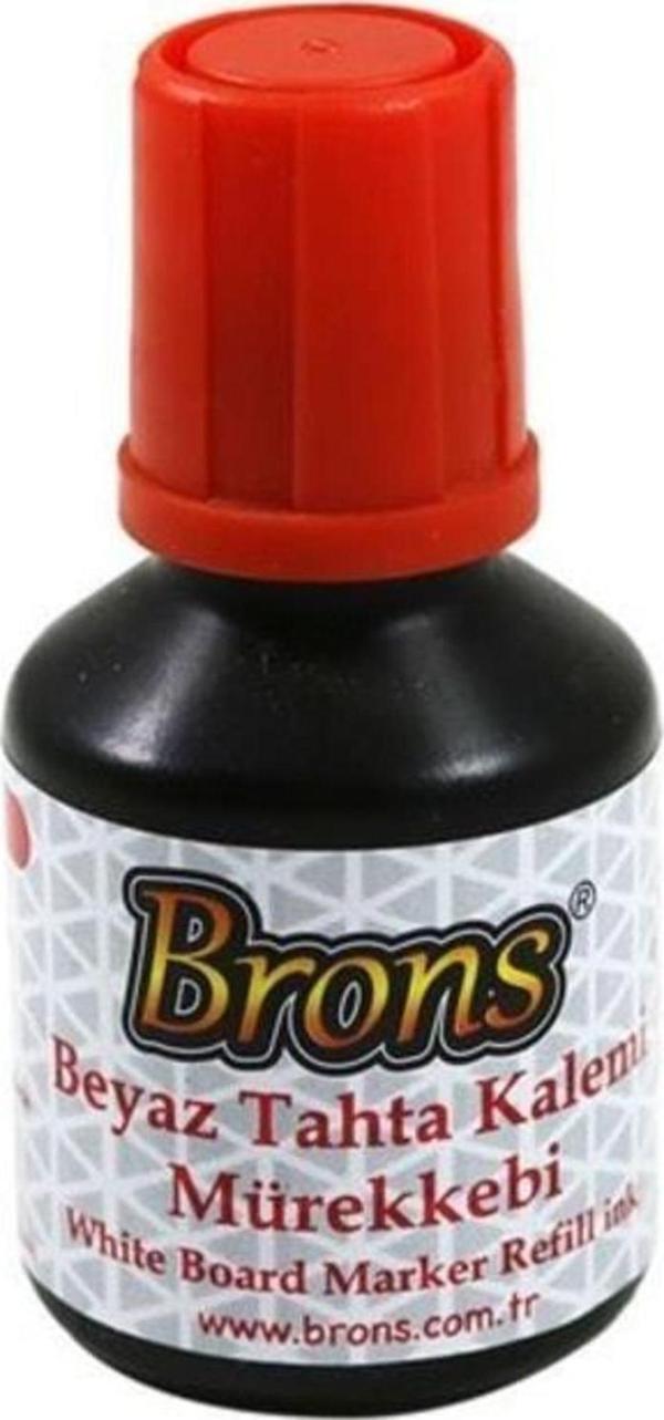 Brons Tahta Kalem Mürekkebi 30 CC Kırmızı Tahta Kalem Mürekkebi (12 Li Paket) - Image 1