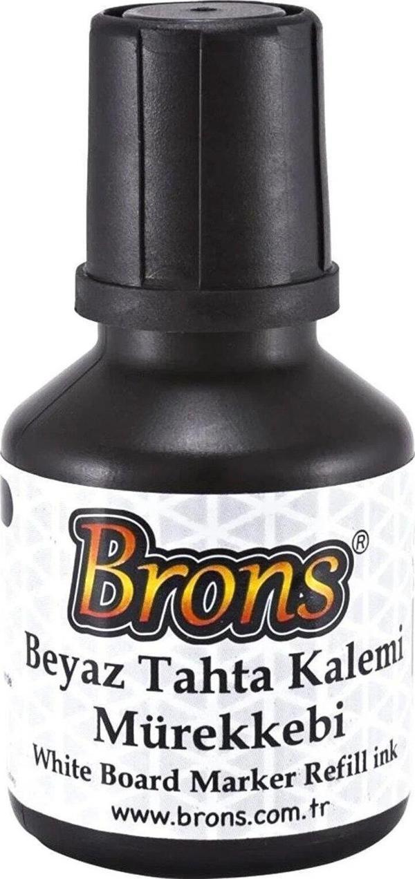 Brons Tahta Kalem Mürekkebi 30 CC Siyah Tahta Kalem Mürekkebi (12 Li Paket) - Image 1
