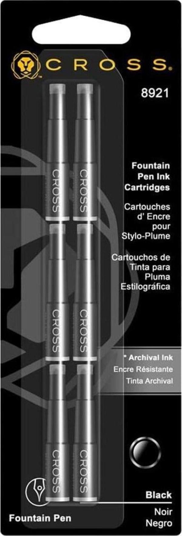Cross Dolma Kalem Kartuşu 6 Lı Siyah Dolma Kalem Kartuşu - Image 1