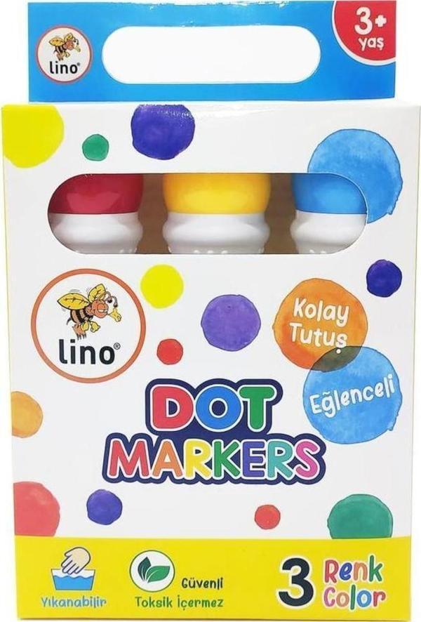 Lino Dot Markers 3 Lü Yıkanabilir Dot Markers - Image 1