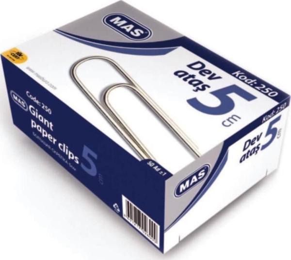Mas Ataş Dev 5 CM Metal Büyük Ataş (1 Paket 18 Kutu) - Image 1