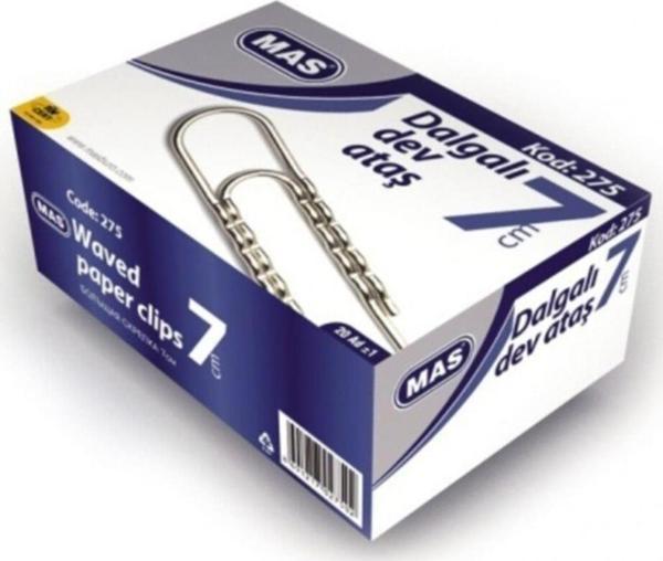 Mas Ataş Dev Dalgalı 70 MM Dalgalı Ataş (1 Paket 18 Kutu) - Image 1