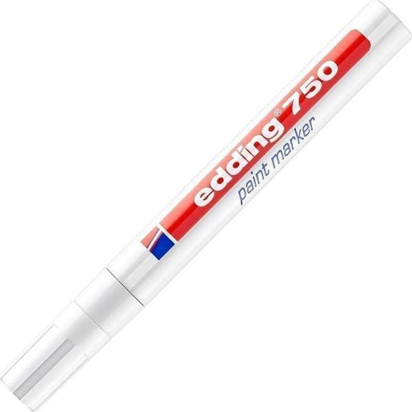 Edding 750 Markör Boya Kalemi 2-4 Mm Beyaz Yuvarlak Uçlu (10 Lu Paket) - Image 1