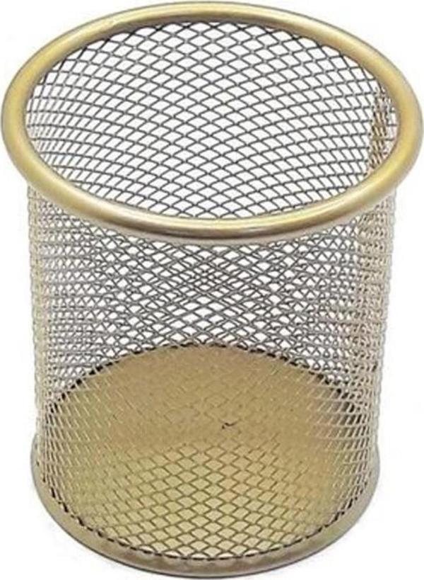 Mas Kalemlik Metal Perforeli Silindir Gold Metal Kalemlik - Image 1