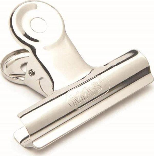 Mas Kıskaç (Klips) Yaylı Metal 64 MM (12 Li Paket) - Image 1