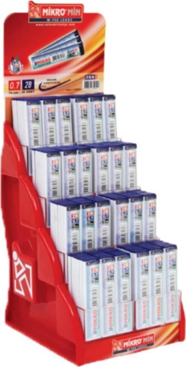 Mikro M-750 Min Cetvelli 0.7 Mm Versatil Kalem Ucu 2B 75 Mm 288 Li (1 Stand 288 Adet) - Image 1