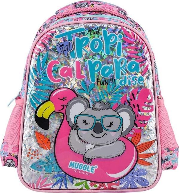 Muggle Anaokul Çantası Tropikal Pradice Pembe Kız Çocuk Anaokulu Çantası - Image 1