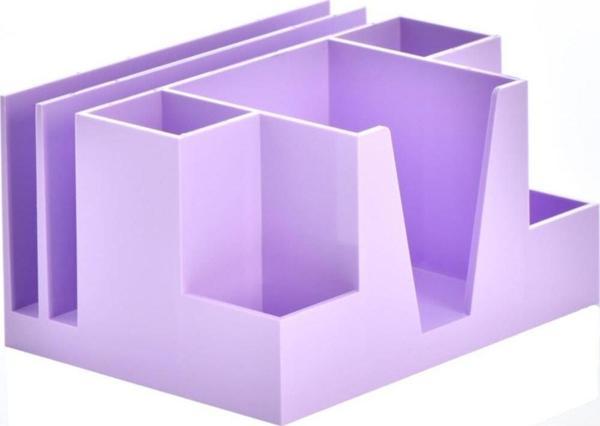 Ops Masa Seti Kalemlik Organizer Pastel Mor Masa Üstü Organizer - Image 1