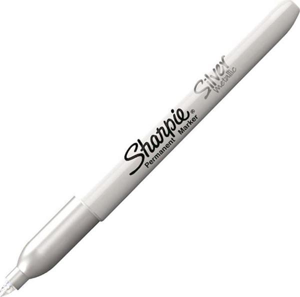 Sharpie Markör Boya Metalik Gümüş (12 Li Paket) - Image 1