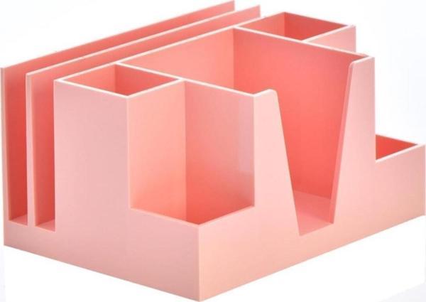 Ops Masa Seti Kalemlik Organizer Pastel Pembe Masa Üstü Organizer - Image 1