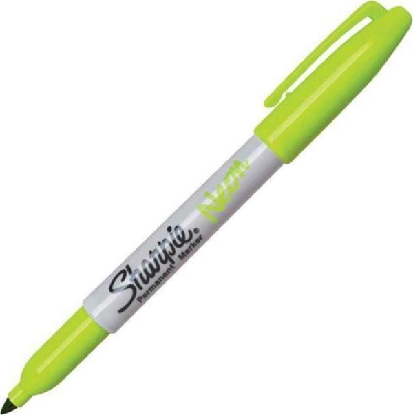 Sharpie Markör Permanent Neon Fosforlu Yeşil (12 Li Paket) - Image 1