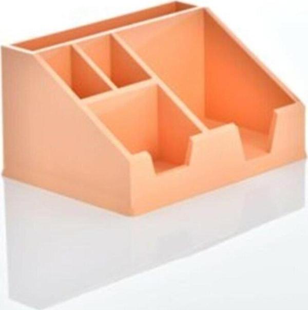 Ops Masa Seti Kalemlik Organizer Pastel Turuncu Masa Üstü Organizer - Image 1