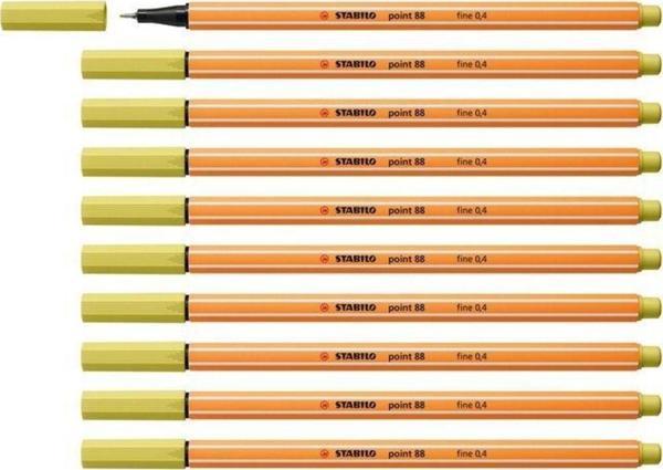 Stabilo İnce Keçe Uçlu Kalem 88 Point 0.4 MM Hardal Fineliner Kalem (10 Lu Paket) - Image 1