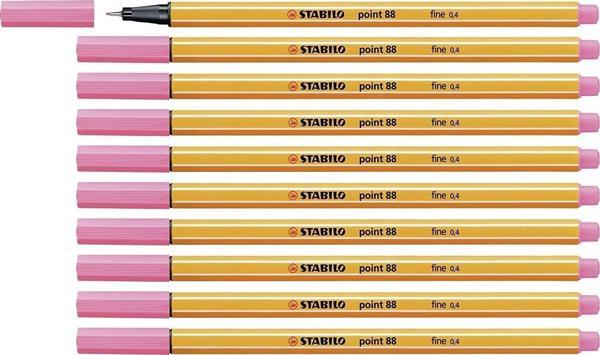 Stabilo İnce Keçe Uçlu Kalem 88 Point 0.4 MM Pembe Fineliner Kalem (10 Lu Paket) - Image 1