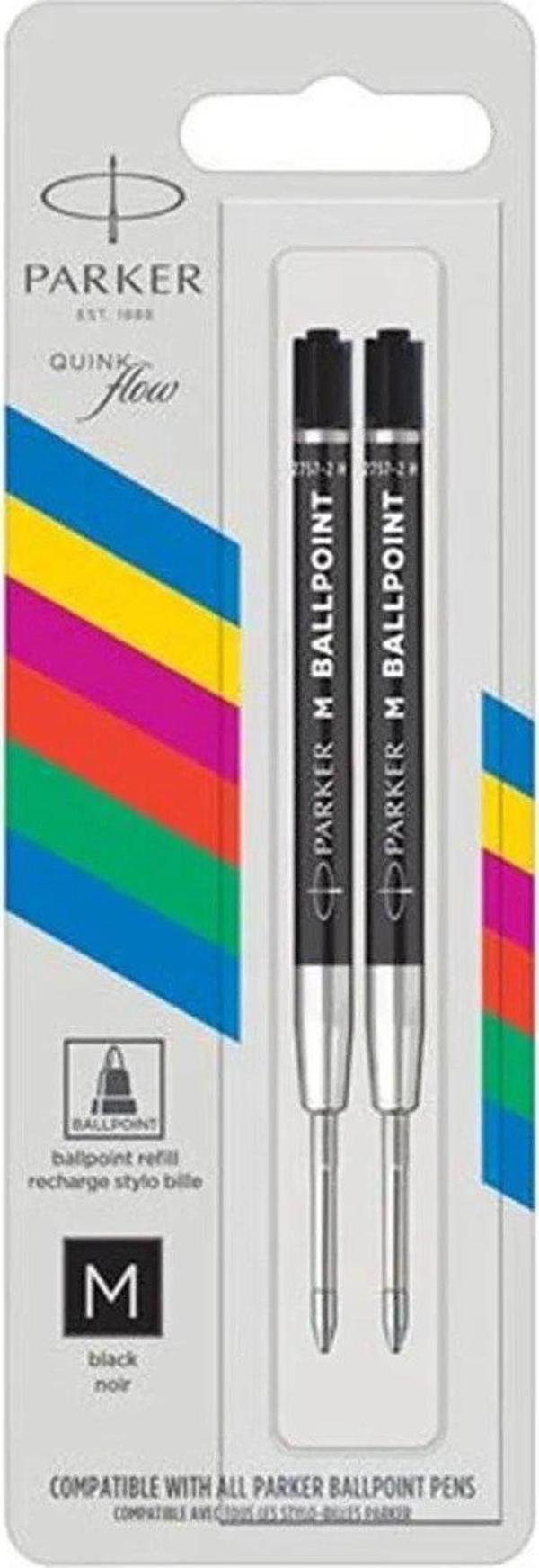 Parker Ekonomik Tükenmez Refill 2 Li Blister M Uç Siyah Tükenmez Kalem Yedeği - Image 1