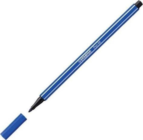 Stabilo Keçe Uçlu Boya Kalemi 1 MM Koyu Mavi 68/32 (10 Lu Paket) - Image 1