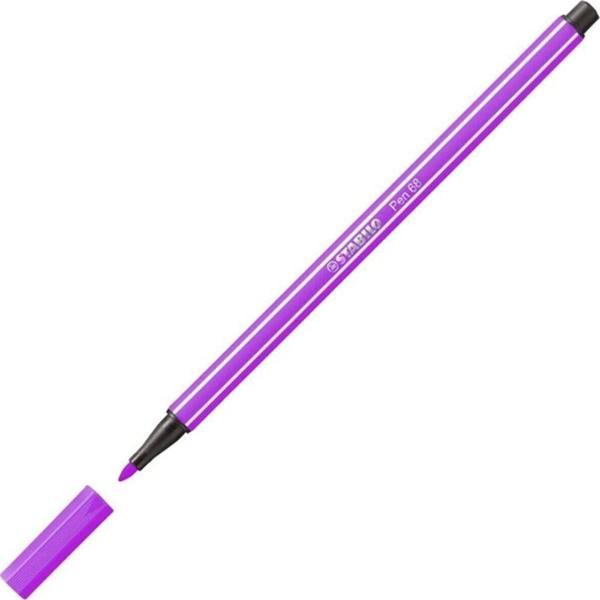 Stabilo Keçe Uçlu Boya Kalemi 1 MM Lila 68/58 (10 Lu Paket) - Image 1