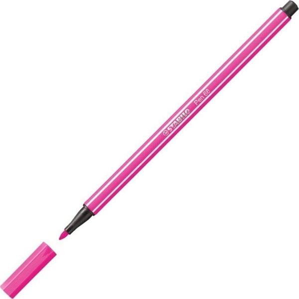 Stabilo Keçe Uçlu Boya Kalemi 1 MM Pembe 68/56 (10 Lu Paket) - Image 1